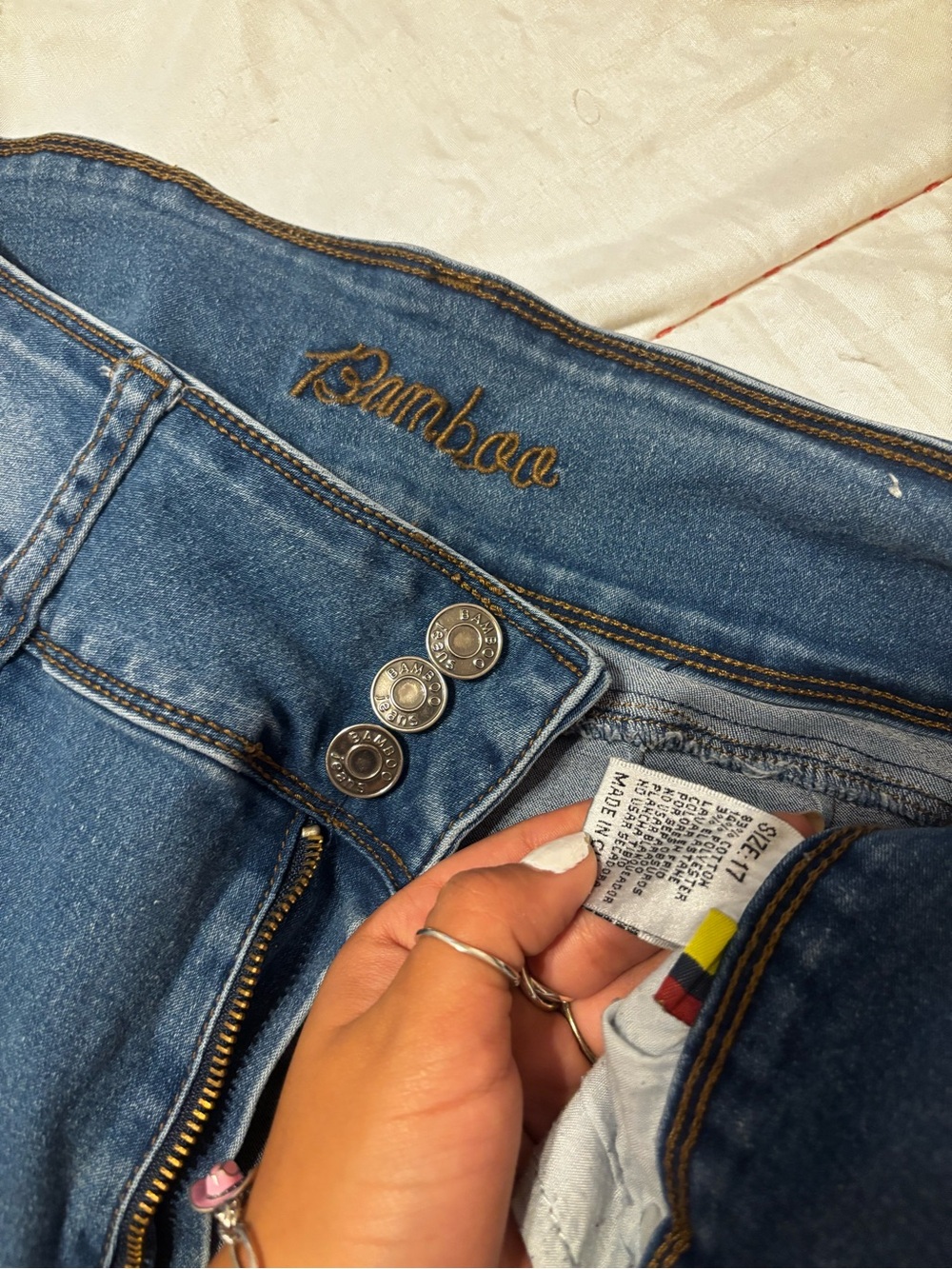 BAMBOO High-Rise Blue Denim Jeans